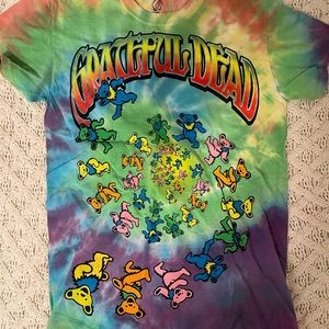 Grateful Dead dancing bears tie dye tee
